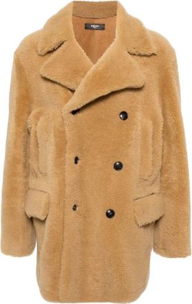 Amiri Shearling Double-Breasted Coat