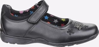 Hush Puppies Childrens Unisex Clare Senior Girls - Black Leather - Size UK 3.5 Infant