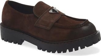 Prada Leather Penny Loafer in Moro at Nordstrom, Size 10.5