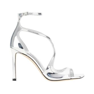 Jimmy Choo London Azia 95 metallized leather sandals Woman 40