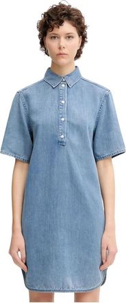Sams&oslash;e & Sams&oslash;e Shirt Kleedjes - Dames - Korte kleedjes - Blauw - M - Kleedjes