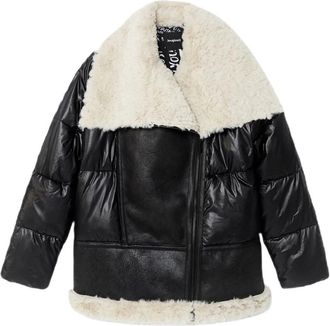 Desigual Beauvoir Oversize Gewatteerd Bikerjack - Dames - Winterjassen - Zwart - XL - Polyester - Jassen