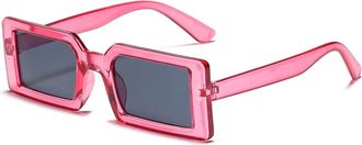 Generic Womens Square Small Frame Sunglasses Outdoor Mens Driving Sports Sun Glasses(Pink)