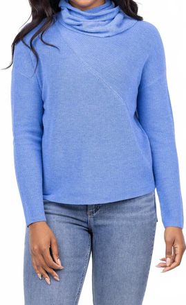 Elliott Lauren Wrap Scarf Sweater In Sky