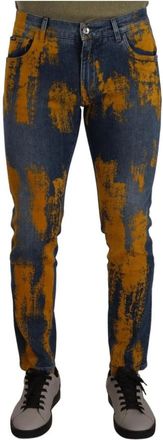 Dolce & Gabbana Blauwe Skinny Stretch Denim Jeans - Heren - Slim Fit Jeans - Blauw - 2XL - Denim - Jeans