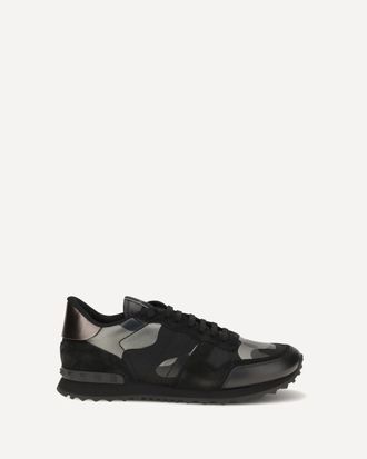 Valentino Garavani Rockrunner Camouflage laminated Sneakers Male 41.5