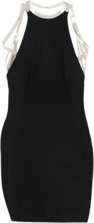 The Attico Black Halter Neck Mini Dress