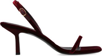 Neous Noqui Sandalen met Hak - Dames - Sandalen met hakken - Rood - 39 EU - Leer - Schoenen
