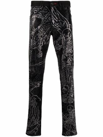 Philipp Plein Straight jeans - Zwart