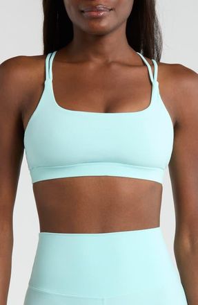 Lord & Taylor Cloud Strappy Sports Bra in Limpet Shell at Nordstrom, Size X-Large