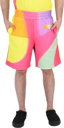 Moschino Multi Rainbow Print Cotton Sweat Shorts, Brand Size 46 (Waist Size 30)
