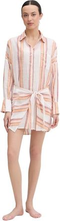Melissa Odabash Sara Jurk - Dames - Shirt Kleedjes - Veelkleurig - L - Katoen - Kleedjes