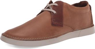 Clarks Mens Gereld Low Sneaker, Tan Leather, 10.5 UK
