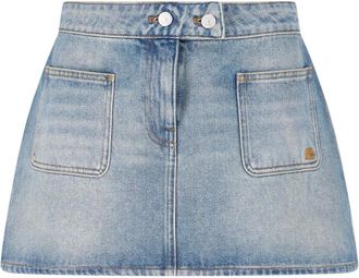 Courr&egrave;ges Gonna Mini In Denim