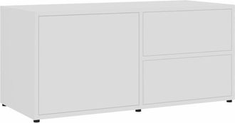 vidaXL Vidaxl - Mueble para tv madera contrachapada blanco 80x34x36 cm