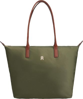 Tommy Hilfiger Popette Large Tote Bag with Zipper, Huntsman Green, One Size