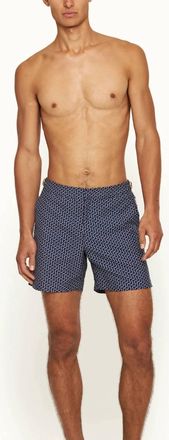 Orlebar Brown Bulldog Jacquard Origami Swim Shorts In Night Iris