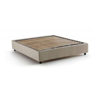 Dmora Talamo Italia - Cama Matrimonial Maria, Cama Contenedor Con Revestimiento De Tela, 100% Made In Italy, Apertura Frontal, Adecuado Para Colch&oacute;n Cm 160x