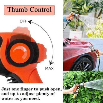 OEM Pistola De Jard&iacute;n Con 10 Modos De Pulverizaci&oacute;n, Metal/abs, Mango Ergon&oacute;mico, Para Ducha De Jard&iacute;n, Lavado De Coches, Ba&ntilde;o De Mascotas, Naranja