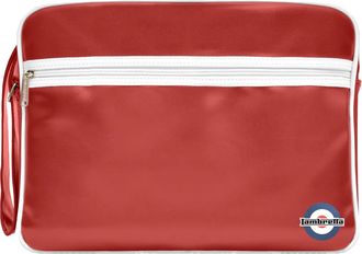 Lambretta Unisex Retro Tas voor Volwassenen (Bourgogne/Wit)