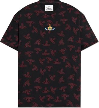 Vivienne Westwood Oversize logo T-shirt - Heren - T-shirts - Zwart - S - Katoen - Tops
