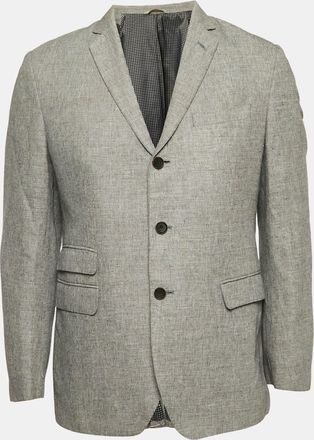 Banana Republic Heritage Grey Button Front Slim Fit Blazer