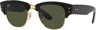 Ray-Ban Klassieke vierkante zonnebril met groene lenzen - unisex - Zonnebrillen - Zwart - 53 MM - Accessoires