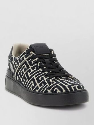 Balmain court sneakers round toe rubber sole