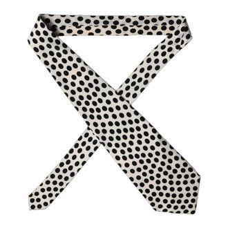 Dolce & Gabbana Ties, female, Black, Size: ONE SIZE Polka Dot Silk Necktie