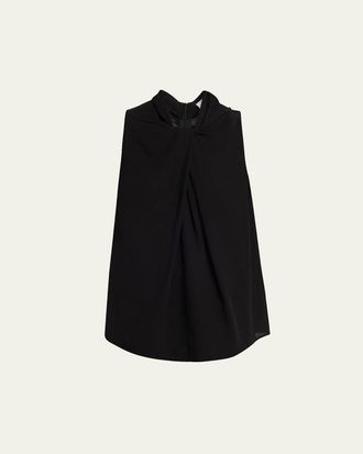Michael Kors Sleeveless Knotted Wool Shell