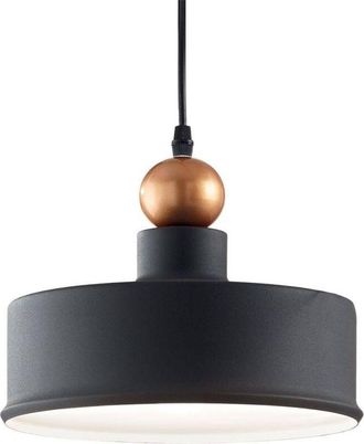 Ideal Lux Triade - 1 luz colgante de techo tipo domo negro - Ideal Lux