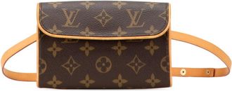 Louis Vuitton Monogram Brown Pvc Leather Pochette Sling Bag (Pre-Owned)