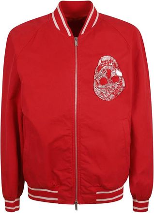 Alexander McQueen Oversized Bomber Jassen - Heren - Bomber jackets - Rood - L - Katoen - Jassen