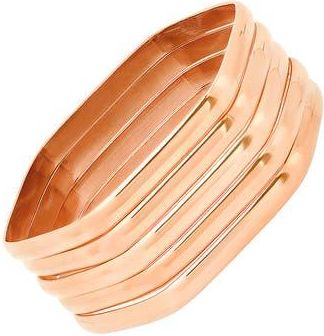 HMY Jewelry Hexagon Bangle Bracelet in Rose at Nordstrom Rack