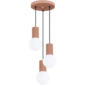 Wonderlamp L&aacute;mpara Colgante Mido Moca, 3 Luces