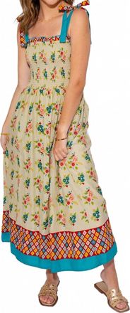 THML Clothing Womens Blossom Breeze Smocked Midi Dress In Multi