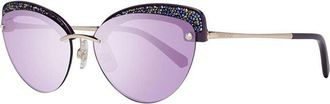 Swarovski SK0257 28G Rose Gold/Dark Violet with Multicolor Stones/Purple Mirror