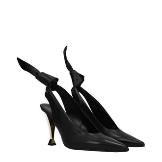 Givenchy Womens Bow-Detailed Leather Pump Black