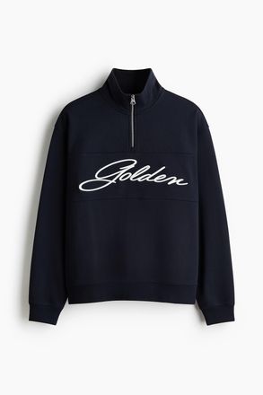 H&M Sweatshirt mit Zipper Relaxed Fit - Blue