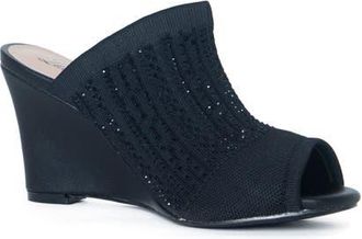 Lauren Lorraine Martha Wedge Sandal in Black at Nordstrom, Size 7