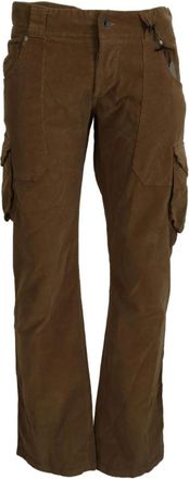 Ermanno Scervino Corduroy Cargo Broek - Heren - Straight fit broeken - Bruin - S - Katoen - Broeken