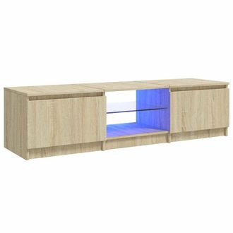 vidaXL Armario Tv Con Luces Led Roble Sonoma 140x40x36 Cm Vidaxl