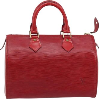 Louis Vuitton Speedy Handbag Epi Leather Red Leather Handbag (Pre-Owned)