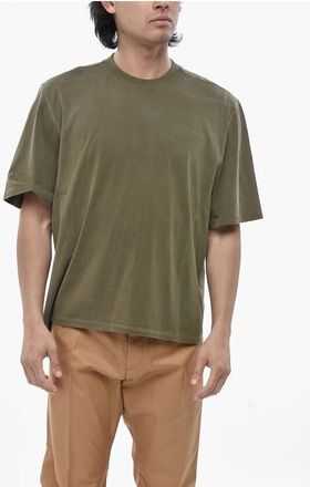 Entire studios Crewneck Cotton Jersey T-Shirt DART in Solid Color size L