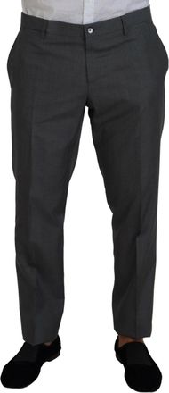 Dolce & Gabbana Mens Gray Martini 3 Piece Slim Fit Suit Wool
