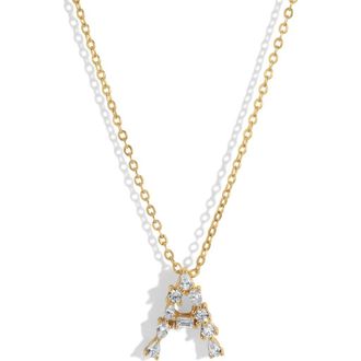Lili Claspe Letter Pendant Necklace in Gold A at Nordstrom