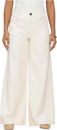 Ruby Tuesday Broeken, Dames, Beige, S, Pauly Wide Broek