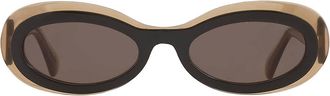 Ferragamo Salvatore Ferragamo Dark Grey Oval Ladies Sunglasses SF2003S 327 54