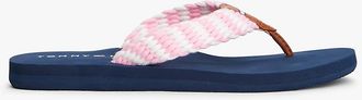 Tommy Hilfiger Womens Vineyard Weave Flip Flop - Pink - US 8 / EU 38.5