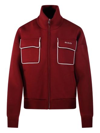 Gucci Jack met opgestikte zak en rits - Rood